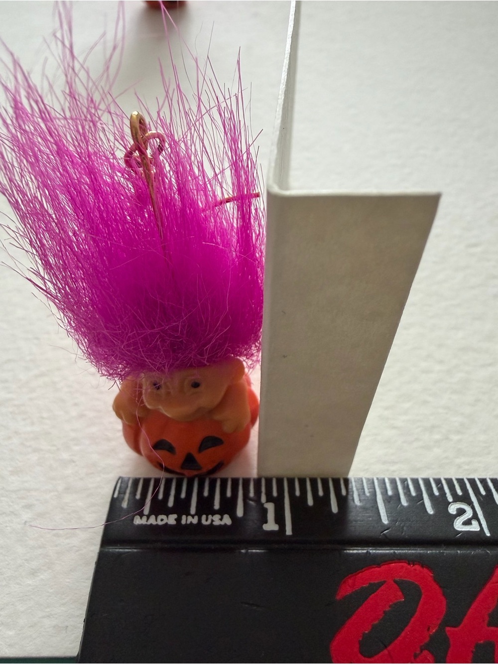 Russ Berrie "Trick or Troll" Halloween pumpkin earrings - Picture 5 of 5